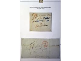 collectie voorfilatelie vanaf 1731, 48 beschreven met naamstempels en grensstempels w.b. (De) Hollande en D'Hollande in types