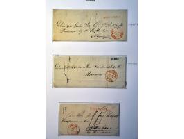 collectie voorfilatelie vanaf 1731, 48 beschreven met naamstempels en grensstempels w.b. (De) Hollande en D'Hollande in types