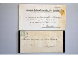 emissie Cijfer 1876, collectie van 24 meest betere poststukken w.b. krantenbandjes, meng- en combinatiefrankeringen, langstem
