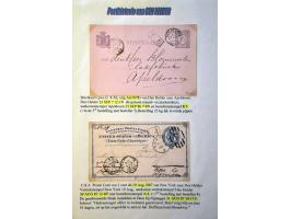 Postgeschiedenis Den Helder vanaf ca.1877, ruim 500 poststukken met kleinrond, grootrond, lange balk en korte balkstempels (i