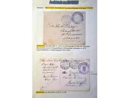 Postgeschiedenis Den Helder vanaf ca.1877, ruim 500 poststukken met kleinrond, grootrond, lange balk en korte balkstempels (i