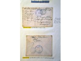 Postgeschiedenis Den Helder vanaf ca.1877, ruim 500 poststukken met kleinrond, grootrond, lange balk en korte balkstempels (i