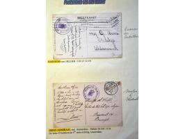 Postgeschiedenis Den Helder vanaf ca.1877, ruim 500 poststukken met kleinrond, grootrond, lange balk en korte balkstempels (i
