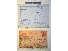 Postgeschiedenis Den Helder vanaf ca.1877, ruim 500 poststukken met kleinrond, grootrond, lange balk en korte balkstempels (i