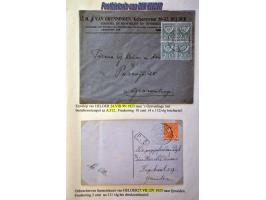 Postgeschiedenis Den Helder vanaf ca.1877, ruim 500 poststukken met kleinrond, grootrond, lange balk en korte balkstempels (i