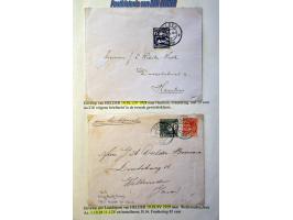Postgeschiedenis Den Helder vanaf ca.1877, ruim 500 poststukken met kleinrond, grootrond, lange balk en korte balkstempels (i