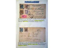 Postgeschiedenis Den Helder vanaf ca.1877, ruim 500 poststukken met kleinrond, grootrond, lange balk en korte balkstempels (i