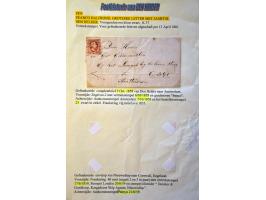 Postgeschiedenis Den Helder 98 poststukken 1840-1892 w.b. rond- en halfrondstempels, twee-letterstempels, francostempels, hal