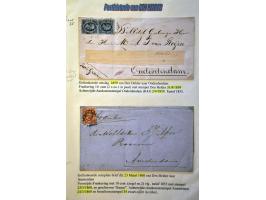 Postgeschiedenis Den Helder 98 poststukken 1840-1892 w.b. rond- en halfrondstempels, twee-letterstempels, francostempels, hal