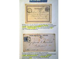 Postgeschiedenis Den Helder 98 poststukken 1840-1892 w.b. rond- en halfrondstempels, twee-letterstempels, francostempels, hal