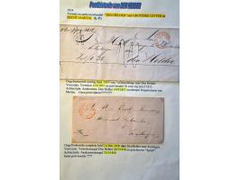 Postgeschiedenis Den Helder 98 poststukken 1840-1892 w.b. rond- en halfrondstempels, twee-letterstempels, francostempels, hal