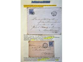 Postgeschiedenis Den Helder 98 poststukken 1840-1892 w.b. rond- en halfrondstempels, twee-letterstempels, francostempels, hal