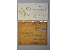 Postgeschiedenis Den Helder 98 poststukken 1840-1892 w.b. rond- en halfrondstempels, twee-letterstempels, francostempels, hal