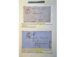 Postgeschiedenis Den Helder 98 poststukken 1840-1892 w.b. rond- en halfrondstempels, twee-letterstempels, francostempels, hal