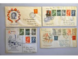 uitgebreide collectie fdc voorlopers en bijzondere ex. vanaf 1924 met veel betere ex. w.b. Sluis enveloppen (deels onbschreve