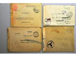 10 meest gecensureerde veldpostbrieven uit Duitsland 1942-1945 met inhoud, alle naar Alkmaar verzonden