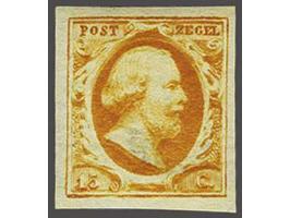 15 cent donkergeeloranje pos. 66, pracht ex. met volle originele gom, cat.w. 1200