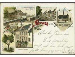 240 ex. oude en zeer oude met beter o.a. litho kaarten in album