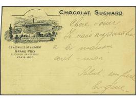 Paris expo 1900 collectie ca. 350 ex. met veel beter w.b. poststukken etc. in 2 albums en los in doos