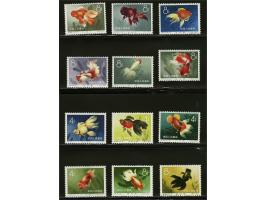 Goldfish 4 - 8 fen, very fine mounted mint, cat.v. 700