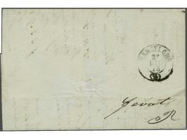 Siège 40 centimes orange on cover from Marseille 24-12-1875 to Barcelona with Spanish cancellation Admon de Cambio Barcelona,