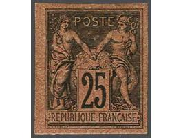Sage 25 centimes black on red imperforated (Granet), fine/very fine (slightly toned) with 2018 Christian Calves certificate, 