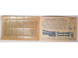 Carnet with 20x Semeuse 25 centimes with advertisement Le Secours, fine (sheetlets paper adherences at reverse, cover some sm