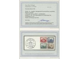 Iposta 8 - 50 pfennig in block of 4 on piece, very fine used with 2000 Hans-Dieter Schlegel certificate, cat.v. 560+