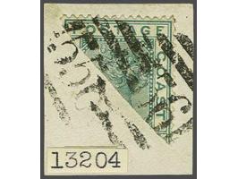 2d. green bisected on piece cancelled by the 556 numeral of Cape Coast Castle, a fine to very fine ex. with BPA certificate 1