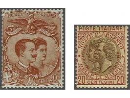 Non issued 20 centesimi Silver Wedding King Umberto I and Queen Margherita (mounted mint, toned at reverse) and non issued 20