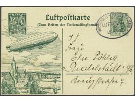 LZ11 Viktoria Luise. Illustrated postal stationery 5 pfennig 15-10-1912 to Rudolfstadt, very fine