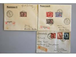 3 betere poststukken w.b. met Infanterie OBP nrs. 351-352 en Ridder OBP  nr. 400