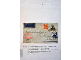 Airmail covers including Condor / Lati, Curaçao etc., 10 items nicely arranged on albumleaves