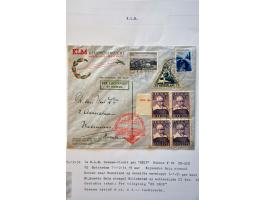 Airmail covers including Condor / Lati, Curaçao etc., 10 items nicely arranged on albumleaves