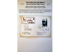 Airmail cover collection ca. 1960 - 2005 including 1st flights, handstamps (airmail cachets), Air Mail bag tags etc., neatly 