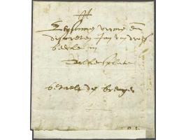 Complete brief (ouderdomssporen) van Dordrecht 29 augustus 1590 naar Oolkensplate (Ooltgensplaat) met Laud Deo teken en gesch
