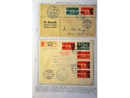Air Mail, collection of about 500 covers including better flights, first flights, vignettes, frankings etc. nicely arranged a
