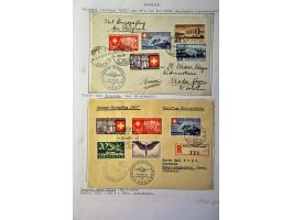 Air Mail, collection of about 500 covers including better flights, first flights, vignettes, frankings etc. nicely arranged a