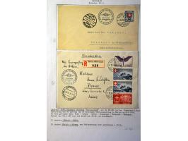 Air Mail, collection of about 500 covers including better flights, first flights, vignettes, frankings etc. nicely arranged a