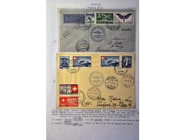 Air Mail, collection of about 500 covers including better flights, first flights, vignettes, frankings etc. nicely arranged a
