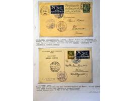 Air Mail, collection of about 500 covers including better flights, first flights, vignettes, frankings etc. nicely arranged a