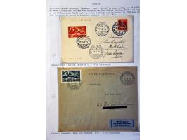 Air Mail, collection of about 500 covers including better flights, first flights, vignettes, frankings etc. nicely arranged a