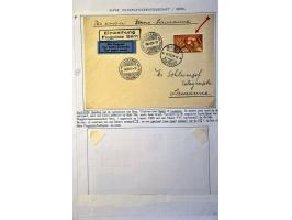 Air Mail, collection of about 500 covers including better flights, first flights, vignettes, frankings etc. nicely arranged a
