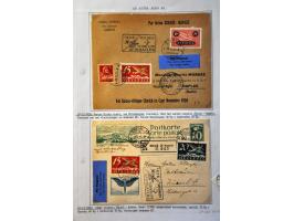 Air Mail, collection of about 500 covers including better flights, first flights, vignettes, frankings etc. nicely arranged a