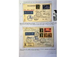 Air Mail, collection of about 500 covers including better flights, first flights, vignettes, frankings etc. nicely arranged a