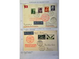 Air Mail, collection of about 500 covers including better flights, first flights, vignettes, frankings etc. nicely arranged a