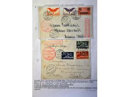 Air Mail, collection of about 500 covers including better flights, first flights, vignettes, frankings etc. nicely arranged a