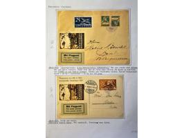 Air Mail, collection of about 500 covers including better flights, first flights, vignettes, frankings etc. nicely arranged a