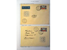 Air Mail, collection of about 500 covers including better flights, first flights, vignettes, frankings etc. nicely arranged a