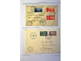 Air Mail, collection of about 500 covers including better flights, first flights, vignettes, frankings etc. nicely arranged a